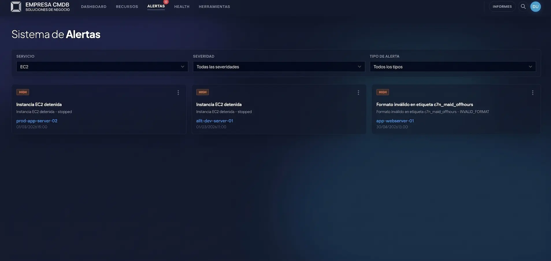 Galería 2 — AWS CMDB